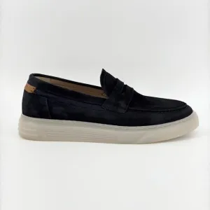 Bull Boxer Men’s Size 10 Navy Suede Loafers Handmade in Portugal Euro Size 43