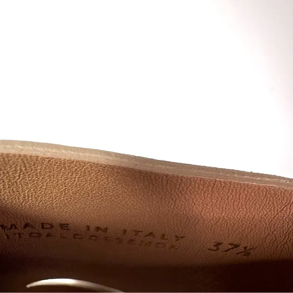 BURBERRY Alice Leather Platform Sandals Size 37.5