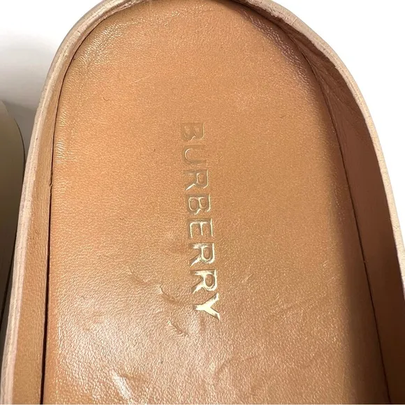 BURBERRY Alice Leather Platform Sandals Size 37.5