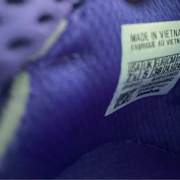 Cardie B purple sneakers 7.5