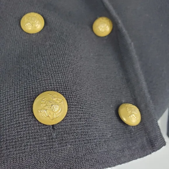 Carlisle Vintage 100% Wool Gold Buttons Blazer