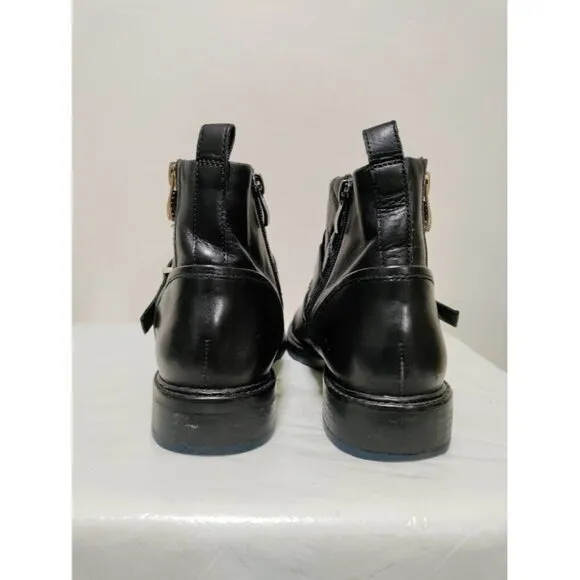 Carlo Pazolini Black Quilted Women's Ankle Boots Blue bottom Size 7