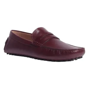Carlos by Carlos Santana Ritchie Penny Loafer Burgundy Leather Slip-On 9.5