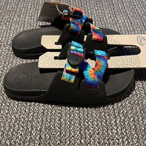 Chaco Chillos Sandal Slides Children’s Dark Tie Dye Size 2 New