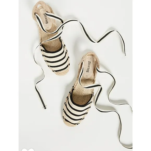 Chic Soludos Striped Ankle Tie Espadrilles