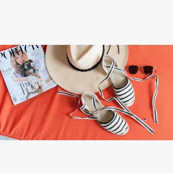 Chic Soludos Striped Ankle Tie Espadrilles