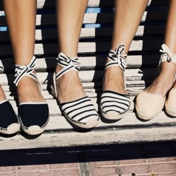 Chic Soludos Striped Ankle Tie Espadrilles