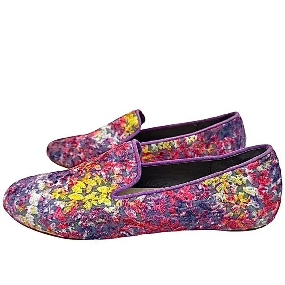 Chocolat Blu Purple Floral Slip-Ons