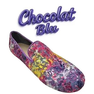 Chocolat Blu Purple Floral Slip-Ons
