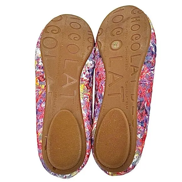 Chocolat Blu Purple Floral Slip-Ons