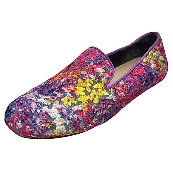 Chocolat Blu Purple Floral Slip-Ons