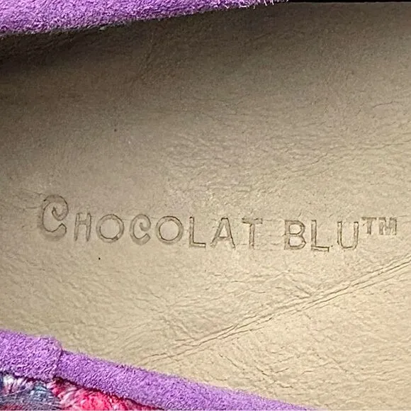 Chocolat Blu Purple Floral Slip-Ons