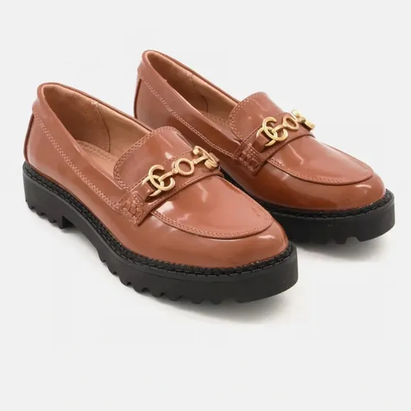 Circus NY by Sam Edelman Women Medium Deana Lug Bit Loafers, Dark Mocha