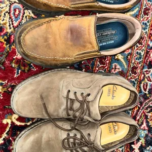 Clarks &amp; sketchers  Brown Suede Loafers&amp;  Slip-Ons bundle