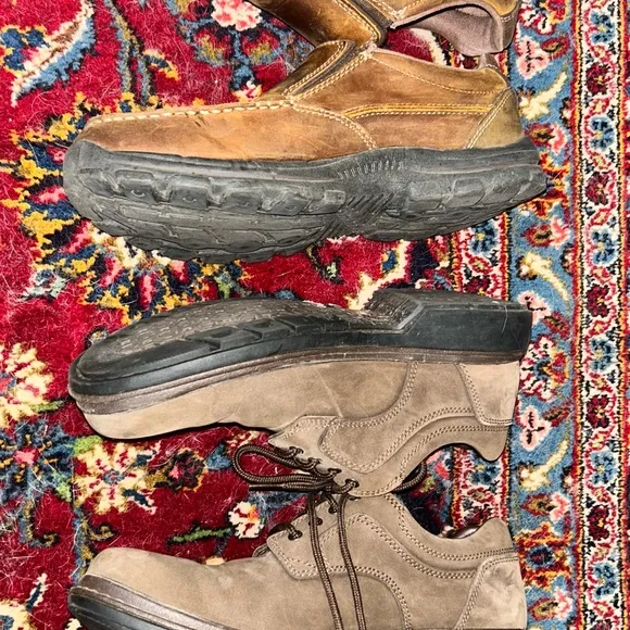 Clarks &amp; sketchers  Brown Suede Loafers&amp;  Slip-Ons bundle