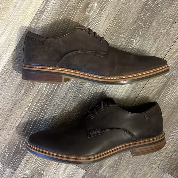 Clark’s leather walk oxfords loafers men’s size 11 cork insoles