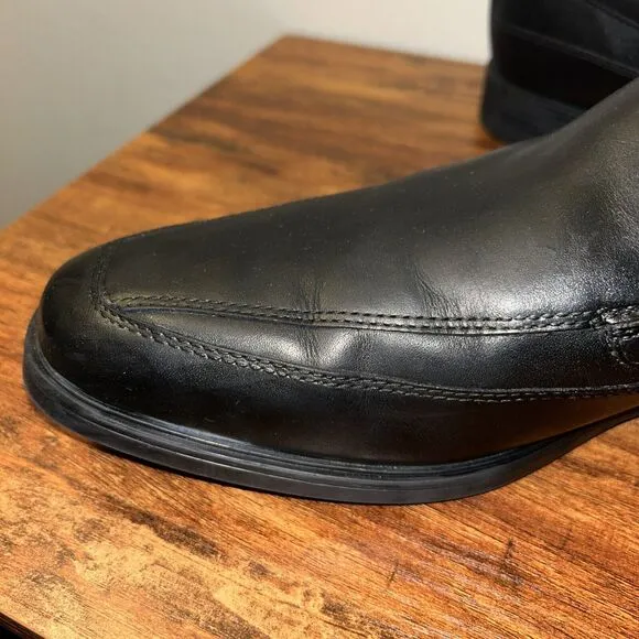 Clarks Men's Loafers Whiddon Step Black Leather Size 10.5 M Extreme Comfort