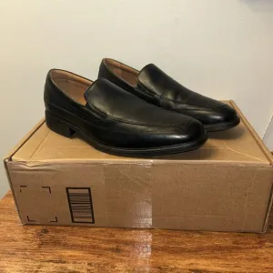 Clarks Men's Loafers Whiddon Step Black Leather Size 10.5 M Extreme Comfort