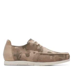 Clarks Men's Shacrelite Round Toe Lace Up Leather Sneakers Brown Size 8.5 M