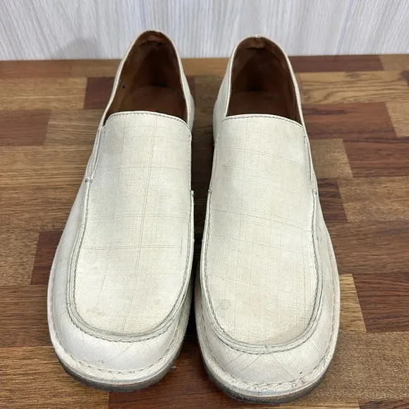 Clarks Originals Men 12 Loafers Berber Slip On Comfort‎ Cream Ivory Low Top Shoe