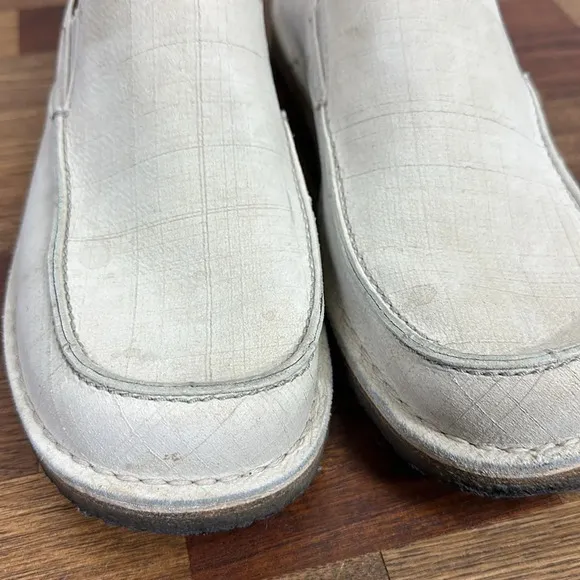 Clarks Originals Men 12 Loafers Berber Slip On Comfort‎ Cream Ivory Low Top Shoe