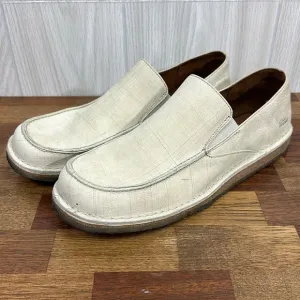 Clarks Originals Men 12 Loafers Berber Slip On Comfort‎ Cream Ivory Low Top Shoe