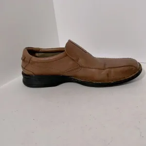 Clarks Soft Cushion Collection Tan Slip On Loafers With Rubber Soles Size 11 W