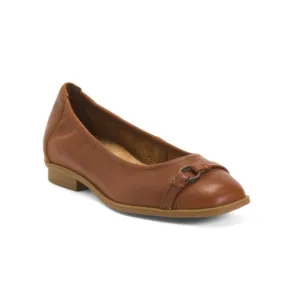 CLARKS Tan Leather Lyrical Sky Comfort Flats