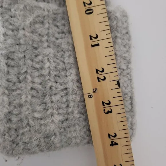 CLUB MONACO Matalin Alpaca Wool Wide Scoop Neck Grey Chunky Sweater Tunic Medium