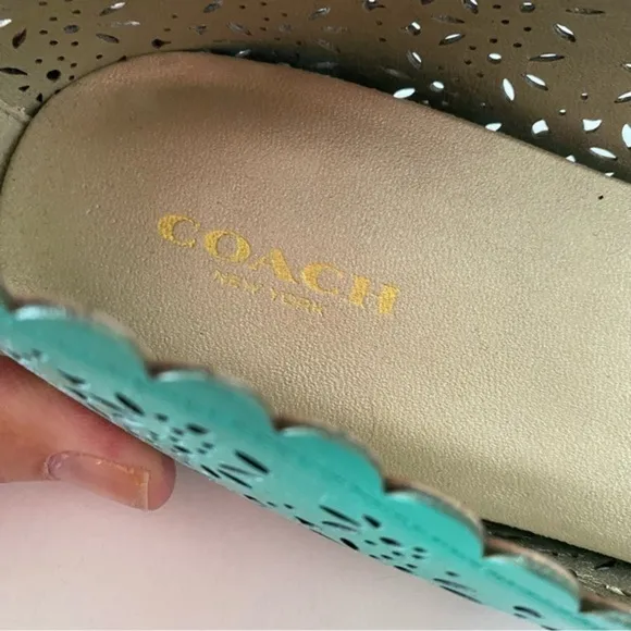 Coach Carsin Green Patent Leather Ballet Flat Loafer 10 NIB