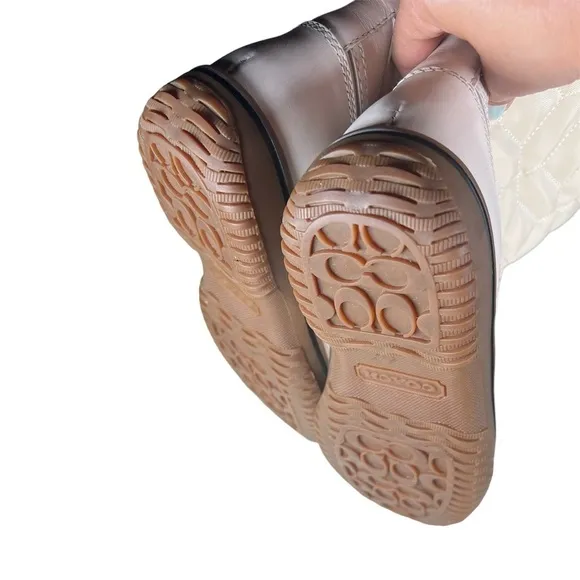 Coach Sparrow  quilted waterproof winter boots 7B