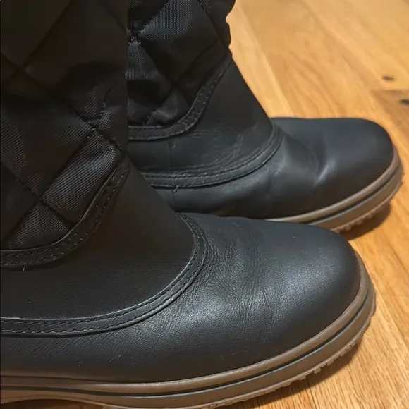 Coach Women's Black Quilted Boots Sz 8.5 Samara Anline All Winter Weatherboot