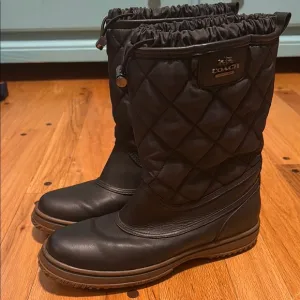 Coach Women's Black Quilted Boots Sz 8.5 Samara Anline All Winter Weatherboot