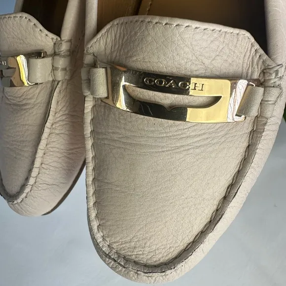 Coach Women's Cream Loafers Olympia Size 9B