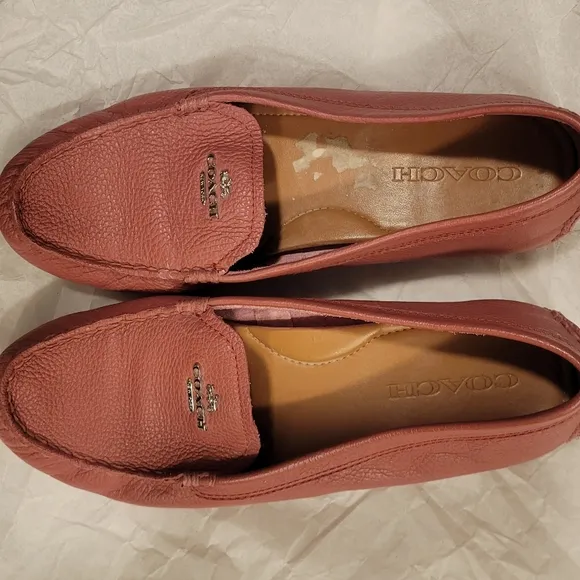 Coach Women's Pink Loafers