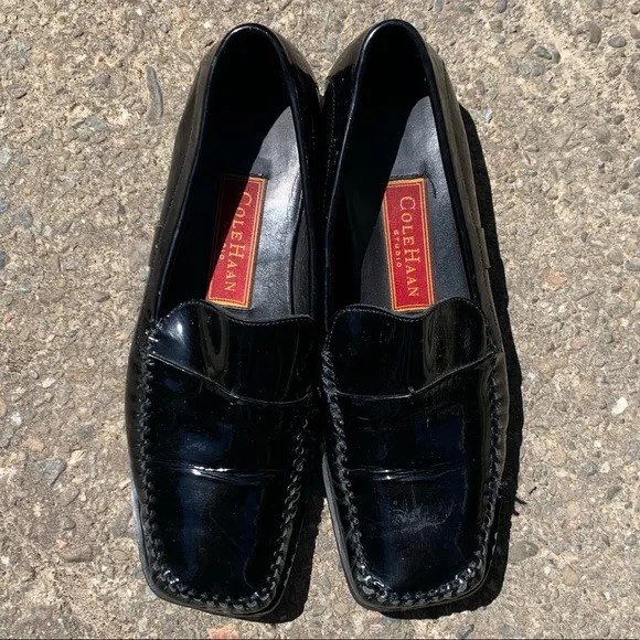 Cole Haan black patent leather loafer flats