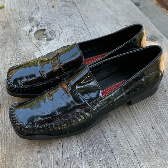 Cole Haan black patent leather loafer flats