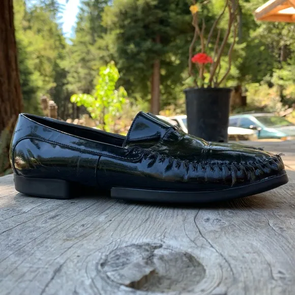 Cole Haan black patent leather loafer flats