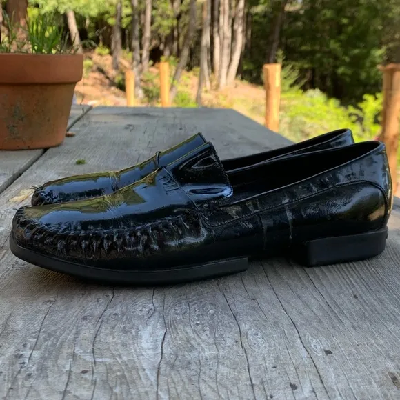 Cole Haan black patent leather loafer flats