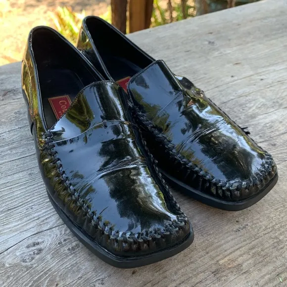 Cole Haan black patent leather loafer flats