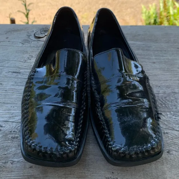 Cole Haan black patent leather loafer flats
