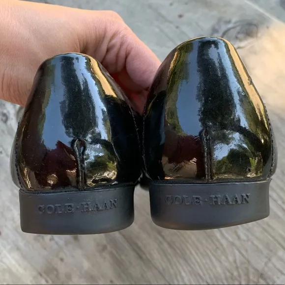 Cole Haan black patent leather loafer flats