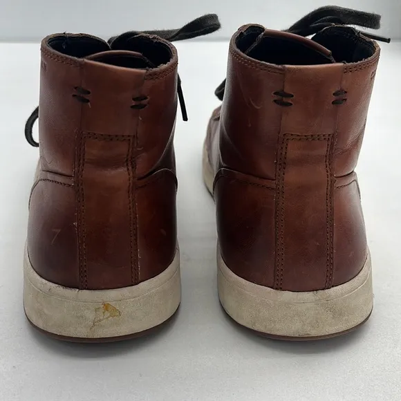 Cole Haan Brown Leather High Top Sneaker Loafers Mens size 11.5 M