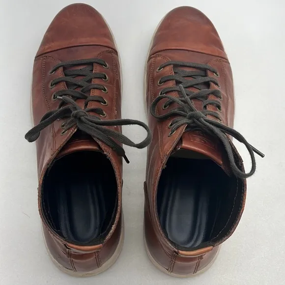 Cole Haan Brown Leather High Top Sneaker Loafers Mens size 11.5 M