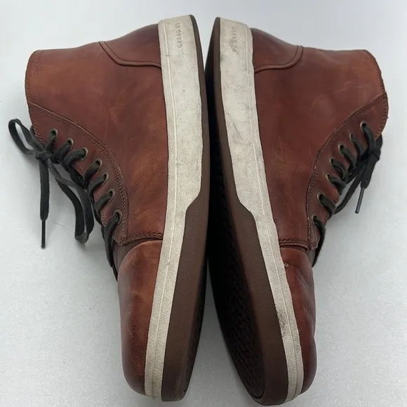 Cole Haan Brown Leather High Top Sneaker Loafers Mens size 11.5 M