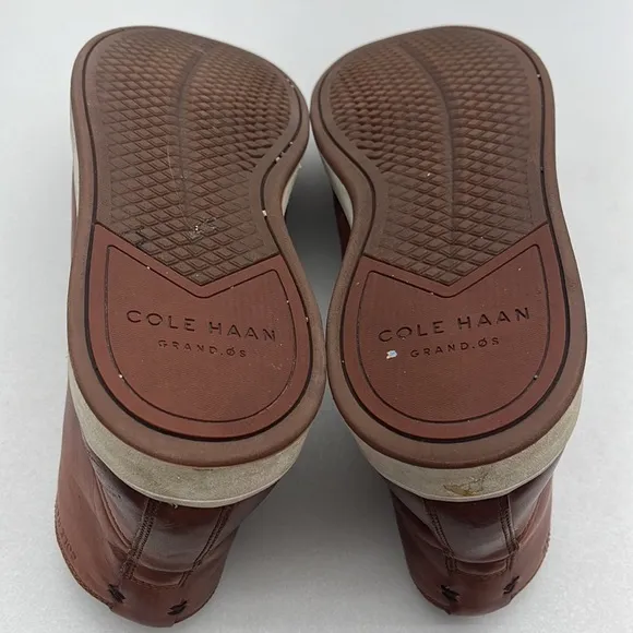 Cole Haan Brown Leather High Top Sneaker Loafers Mens size 11.5 M