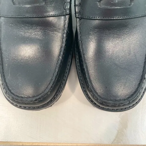Cole Haan Country Black Penny Leather Loafer Mules Sz 8AA