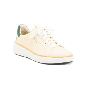 COLE HAAN Cream/green Men's Leather Grandpro Topspin Golf Sneakers