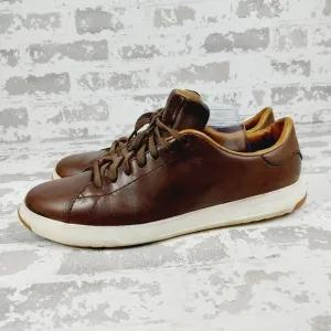 Cole Haan Grandpro Tennis Brown Leather Lace Up Low Top Fashion Sneakers M382