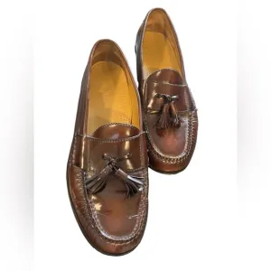 Cole Haan Mahogany Pinch Tassel Loafers - Comfort &amp; Style Size 10.5